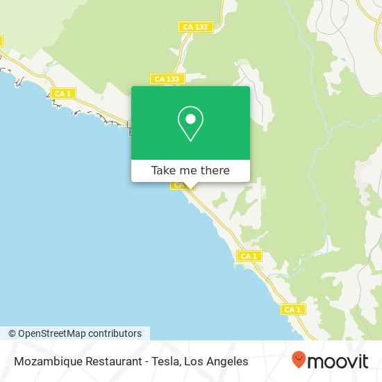 Mapa de Mozambique Restaurant - Tesla
