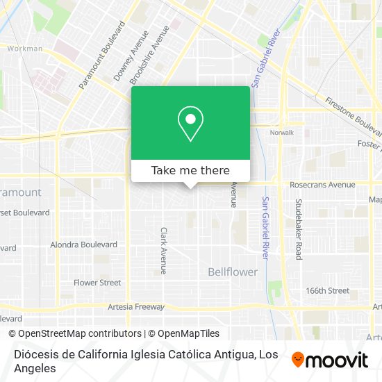 Mapa de Diócesis de California Iglesia Católica Antigua