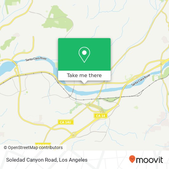 Mapa de Soledad Canyon Road