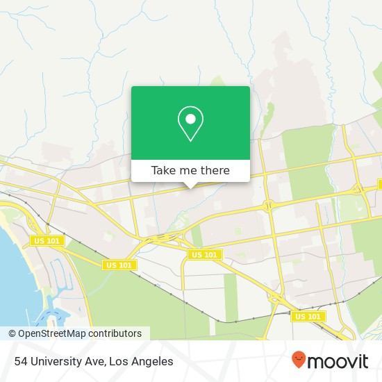 Mapa de 54 University Ave