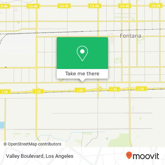 Valley Boulevard map