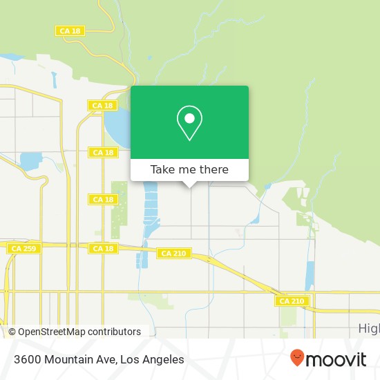 Mapa de 3600 Mountain Ave