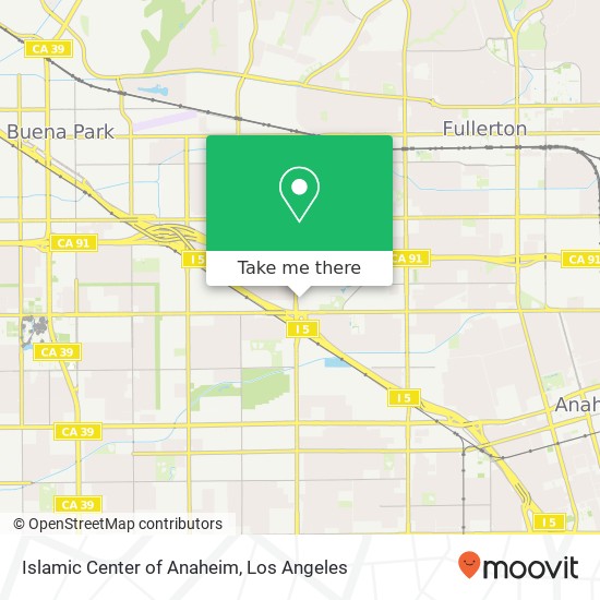 Mapa de Islamic Center of Anaheim