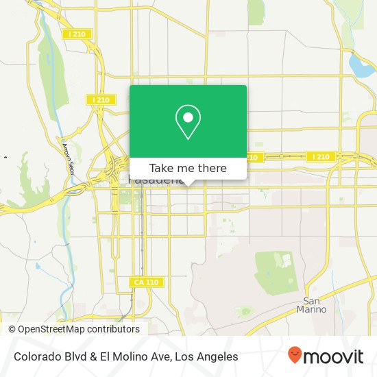 Colorado Blvd & El Molino Ave map