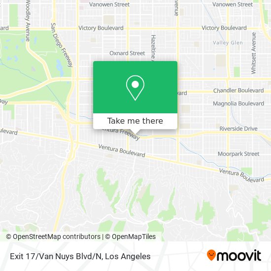 Mapa de Exit 17/Van Nuys Blvd/N