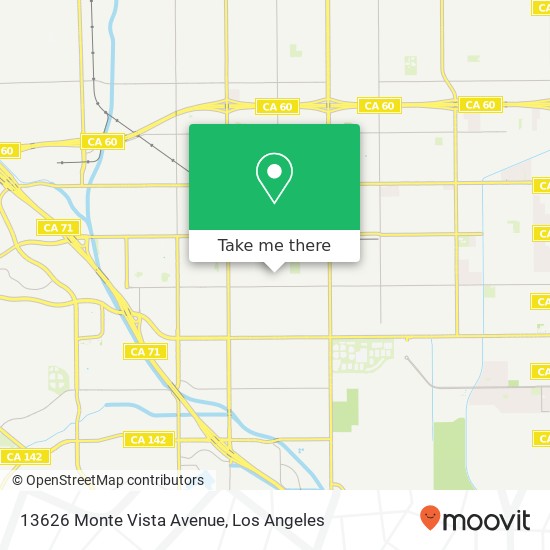 Mapa de 13626 Monte Vista Avenue