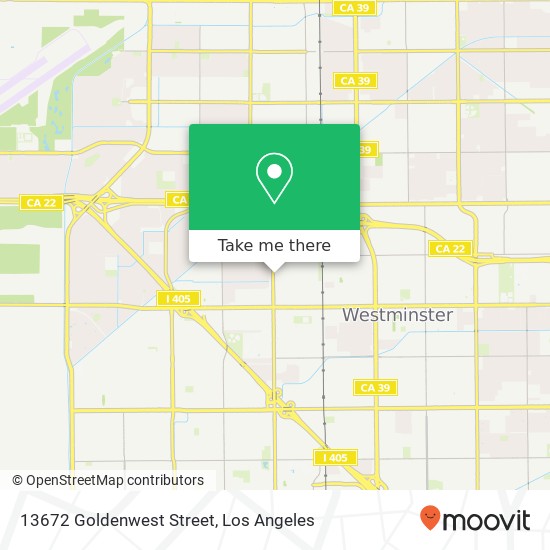 13672 Goldenwest Street map