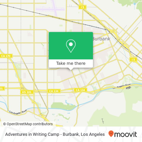 Adventures in Writing Camp - Burbank map