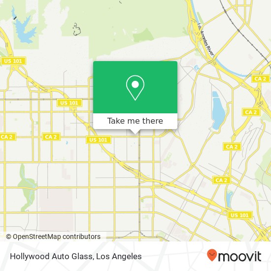 Mapa de Hollywood Auto Glass