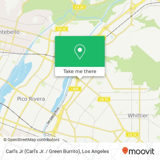 Mapa de Carl's Jr (Carl's Jr. / Green Burrito)