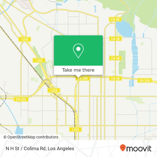 N H St / Colima Rd map