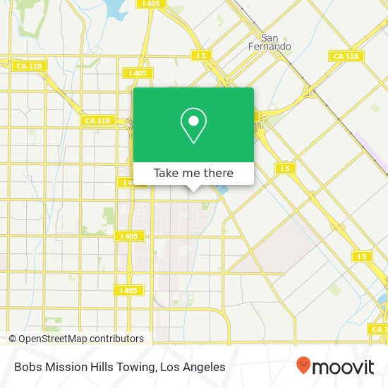 Mapa de Bobs Mission Hills Towing