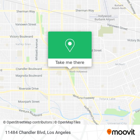 Mapa de 11484 Chandler Blvd