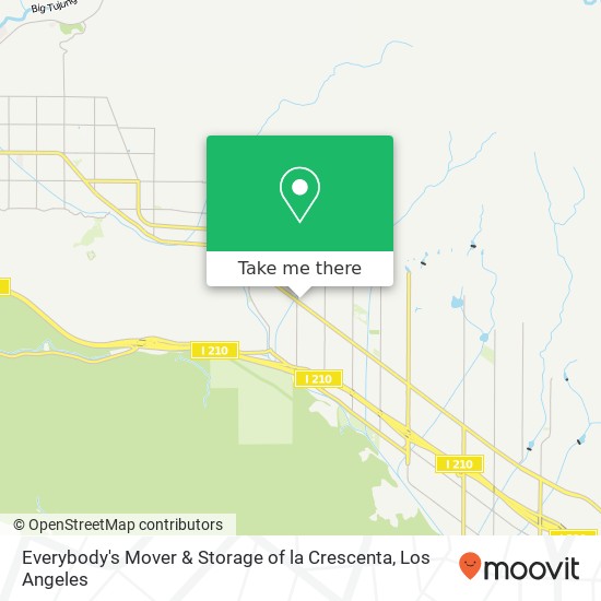 Mapa de Everybody's Mover & Storage of la Crescenta