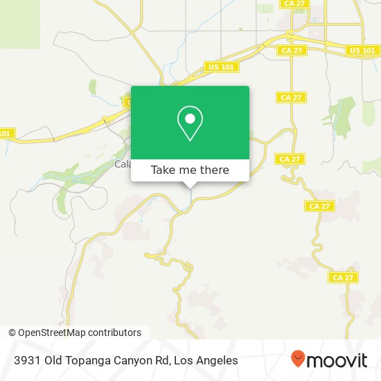 Mapa de 3931 Old Topanga Canyon Rd
