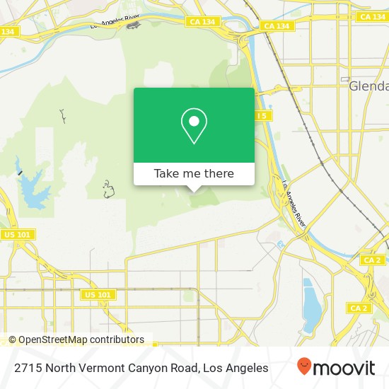 Mapa de 2715 North Vermont Canyon Road