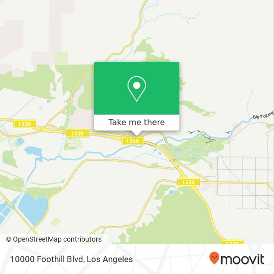 Mapa de 10000 Foothill Blvd