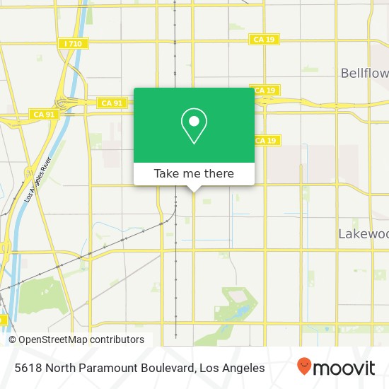 5618 North Paramount Boulevard map
