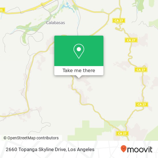 2660 Topanga Skyline Drive map