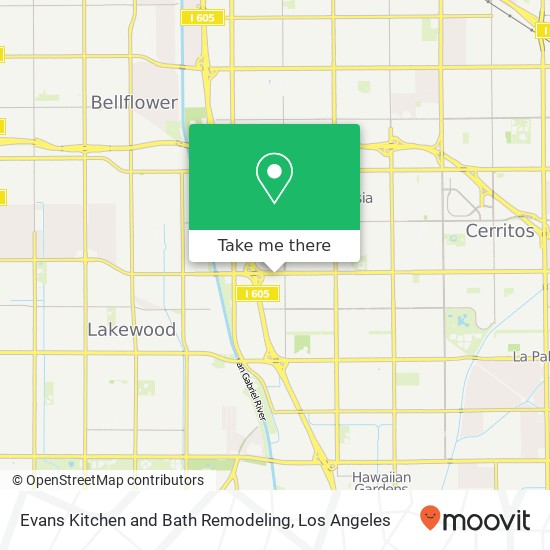 Evans Kitchen and Bath Remodeling map