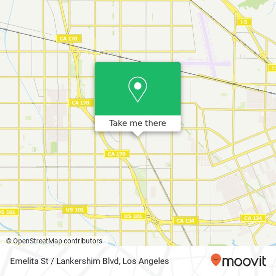 Mapa de Emelita St / Lankershim Blvd