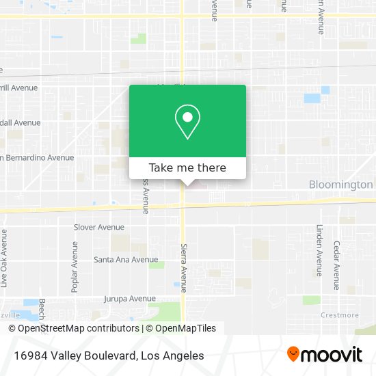 16984 Valley Boulevard map