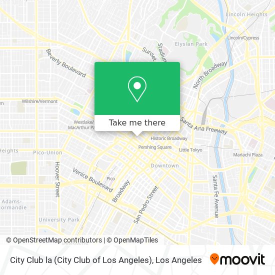 Mapa de City Club la (City Club of Los Angeles)