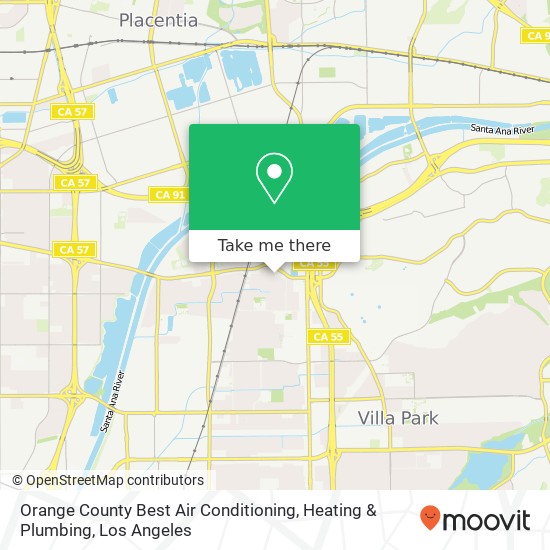 Orange County Best Air Conditioning, Heating & Plumbing map