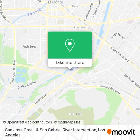 Mapa de San Jose Creek & San Gabriel River Intersection