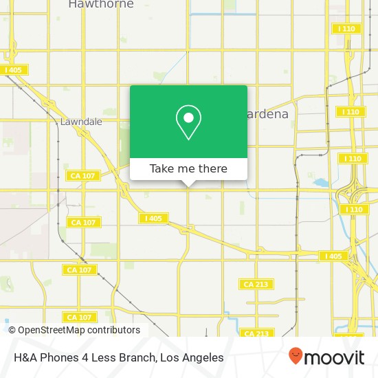 Mapa de H&A Phones 4 Less Branch