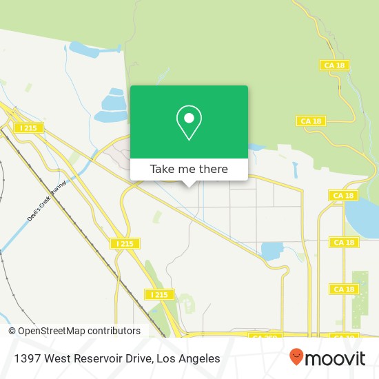 Mapa de 1397 West Reservoir Drive