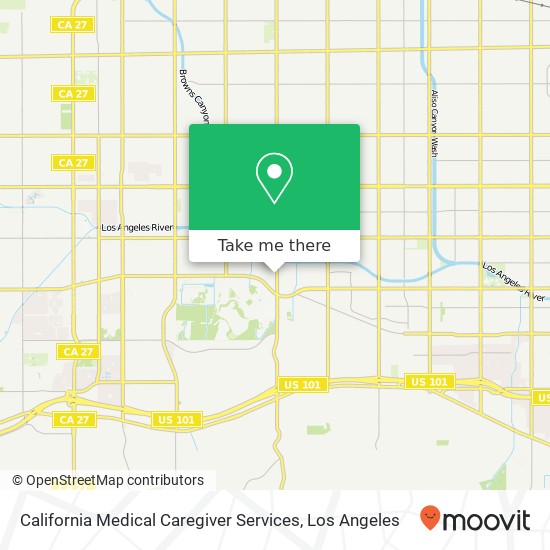 Mapa de California Medical Caregiver Services