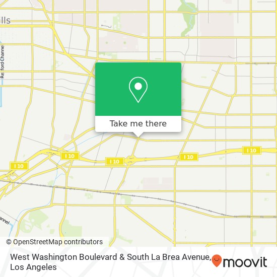 Mapa de West Washington Boulevard & South La Brea Avenue