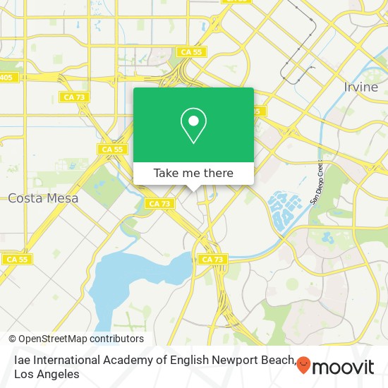 Mapa de Iae International Academy of English Newport Beach