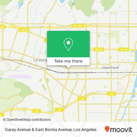 Garey Avenue & East Bonita Avenue map