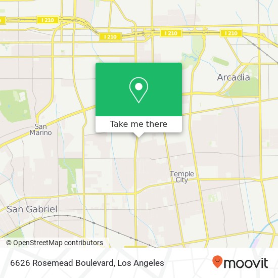 Mapa de 6626 Rosemead Boulevard