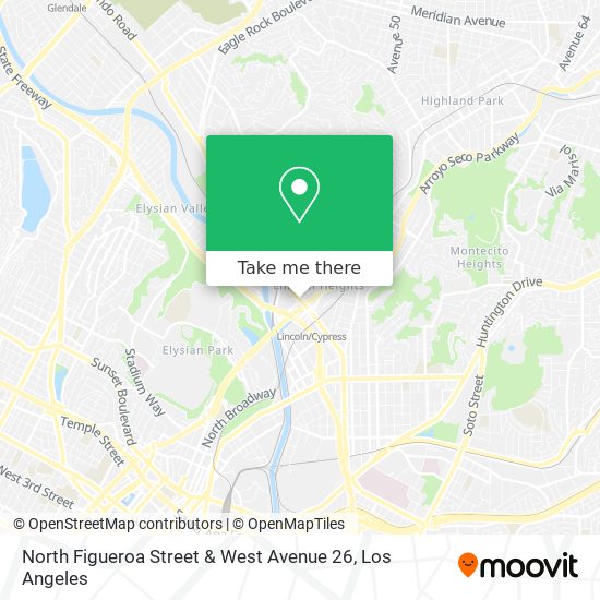 Mapa de North Figueroa Street & West Avenue 26