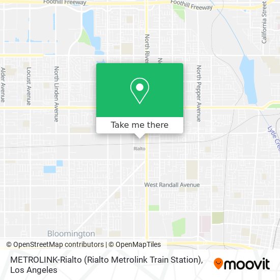 METROLINK-Rialto (Rialto Metrolink Train Station) map