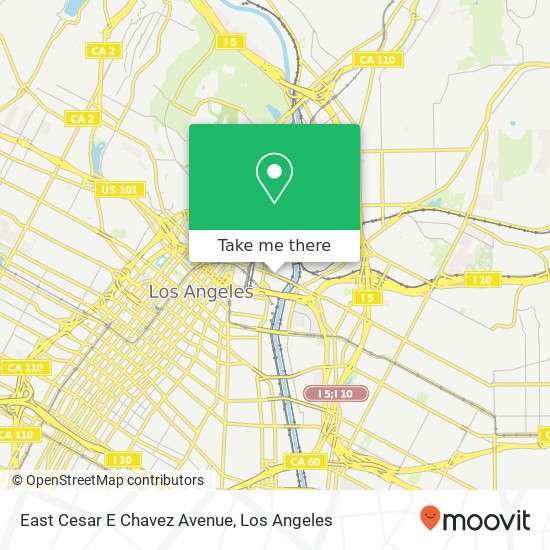 Mapa de East Cesar E Chavez Avenue