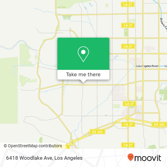 Mapa de 6418 Woodlake Ave