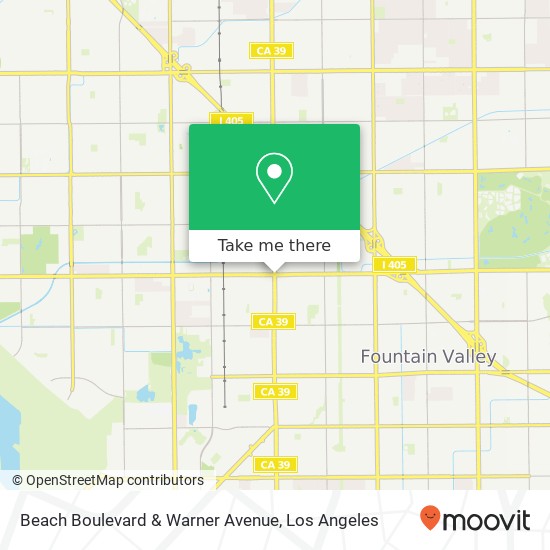 Mapa de Beach Boulevard & Warner Avenue