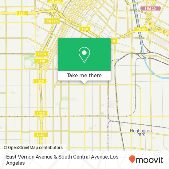 East Vernon Avenue & South Central Avenue map