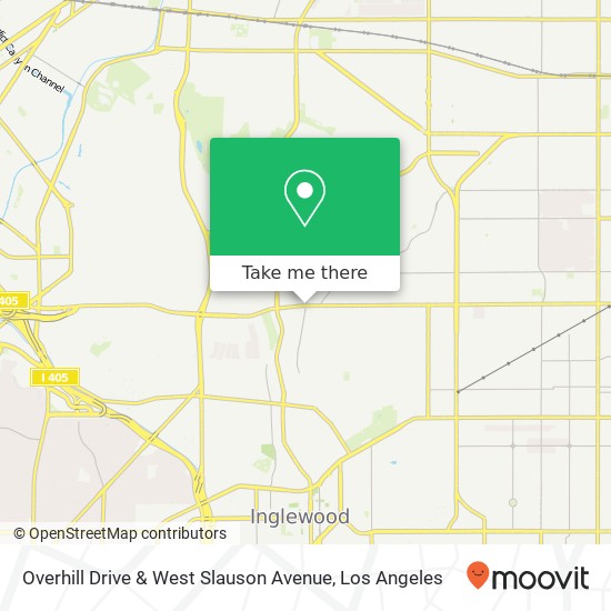 Mapa de Overhill Drive & West Slauson Avenue