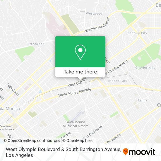 Mapa de West Olympic Boulevard & South Barrington Avenue