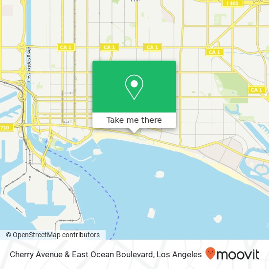 Cherry Avenue & East Ocean Boulevard map