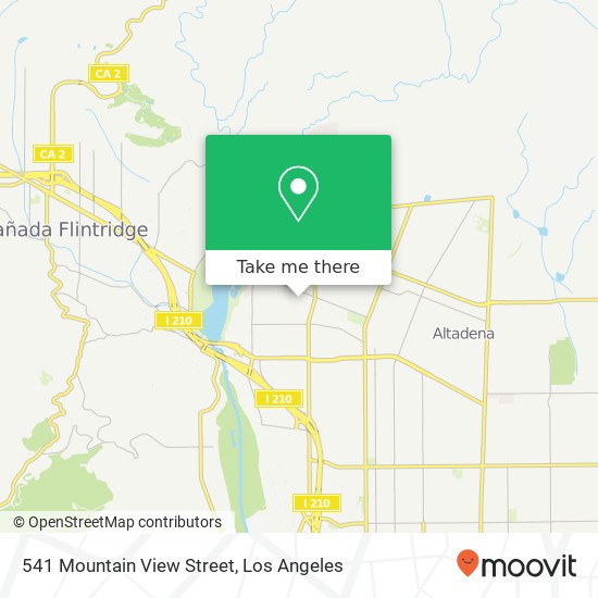 541 Mountain View Street map