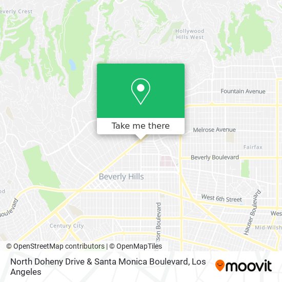 Mapa de North Doheny Drive & Santa Monica Boulevard