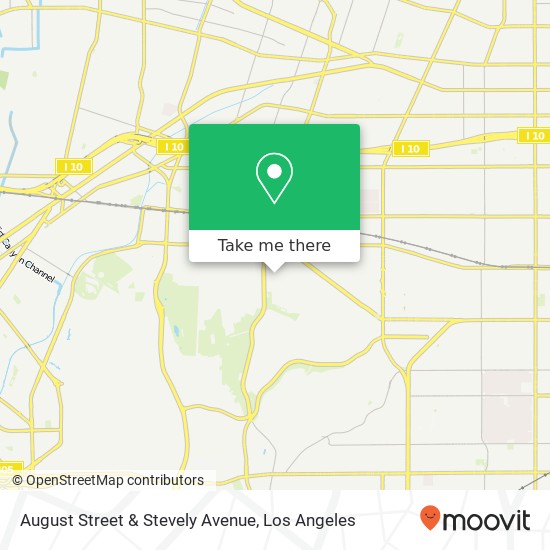 August Street & Stevely Avenue map