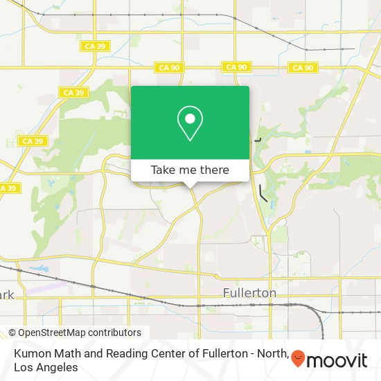 Kumon Math and Reading Center of Fullerton - North map