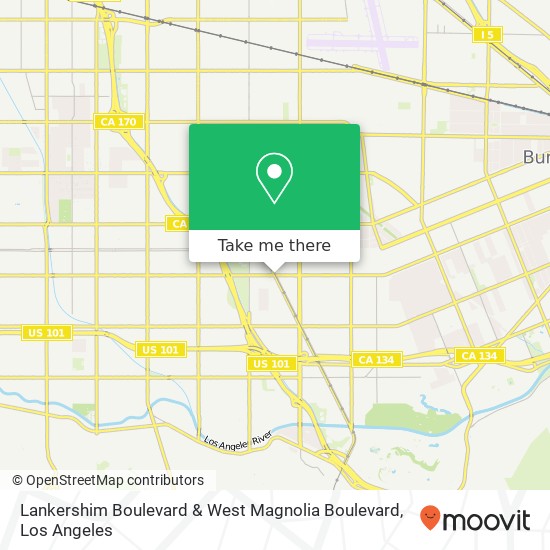 Mapa de Lankershim Boulevard & West Magnolia Boulevard